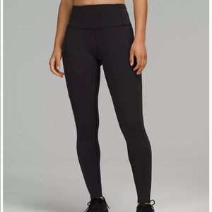 NWT Lululemon Fast and Free Brushed Fabric High-Rise Tight 28" Size 4 Black